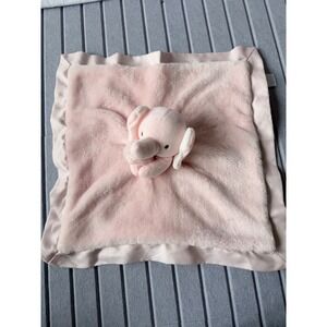 Carter's Pink Elephant Lovey Security Blanket Satin Trim Polka Dot Plush Baby